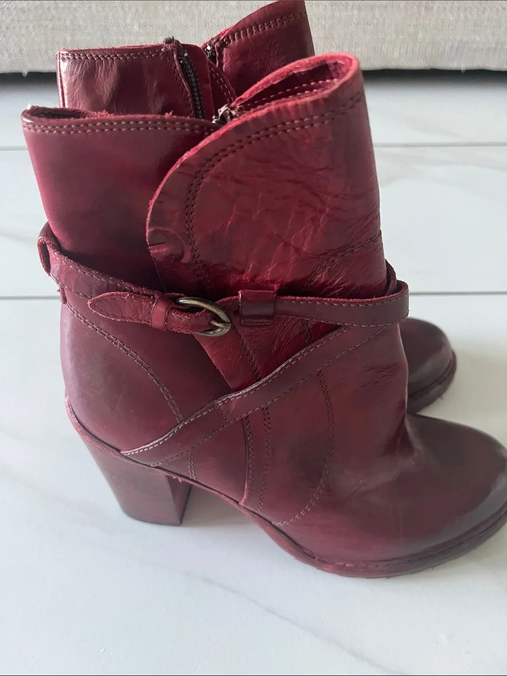 Real leather boots